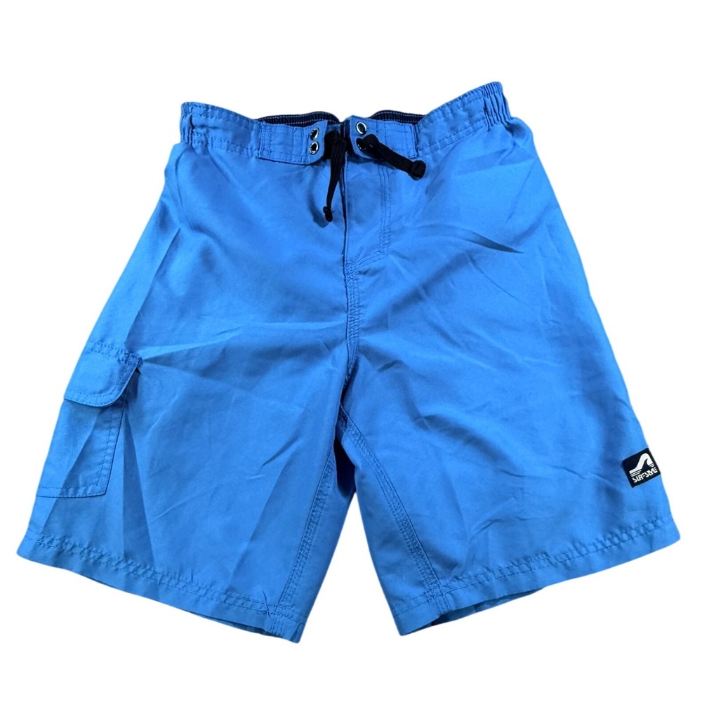 Surf Style Boys Board Shorts Cargo Pocket Size 10 Blue‎ Polyester Swim Trunks